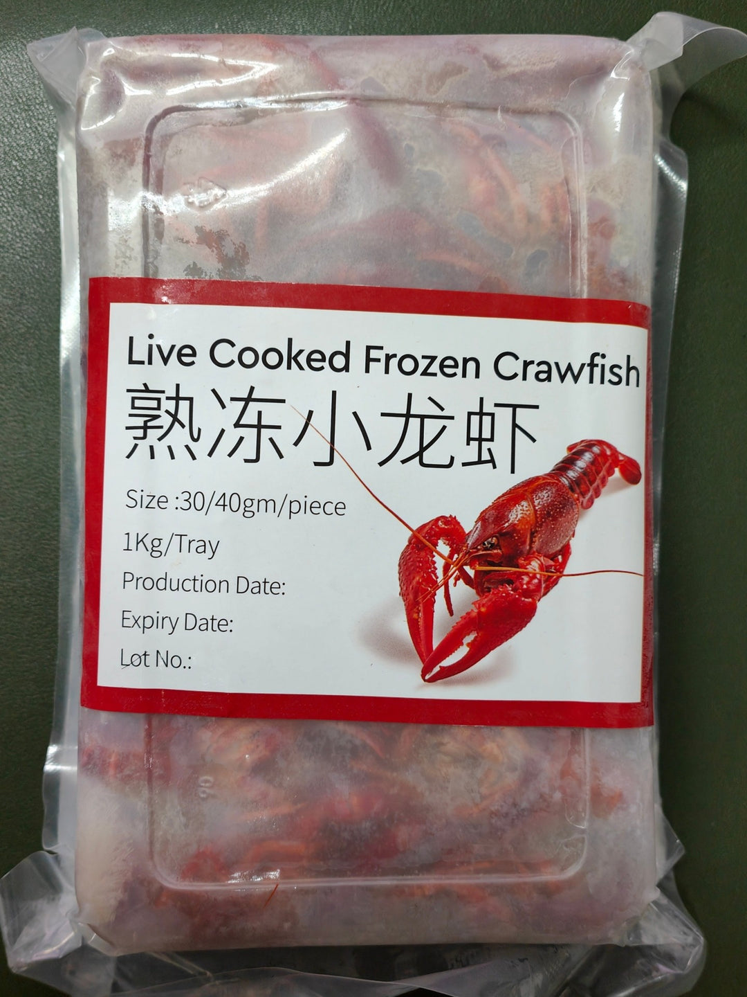 live frozen cooked crawfish whole