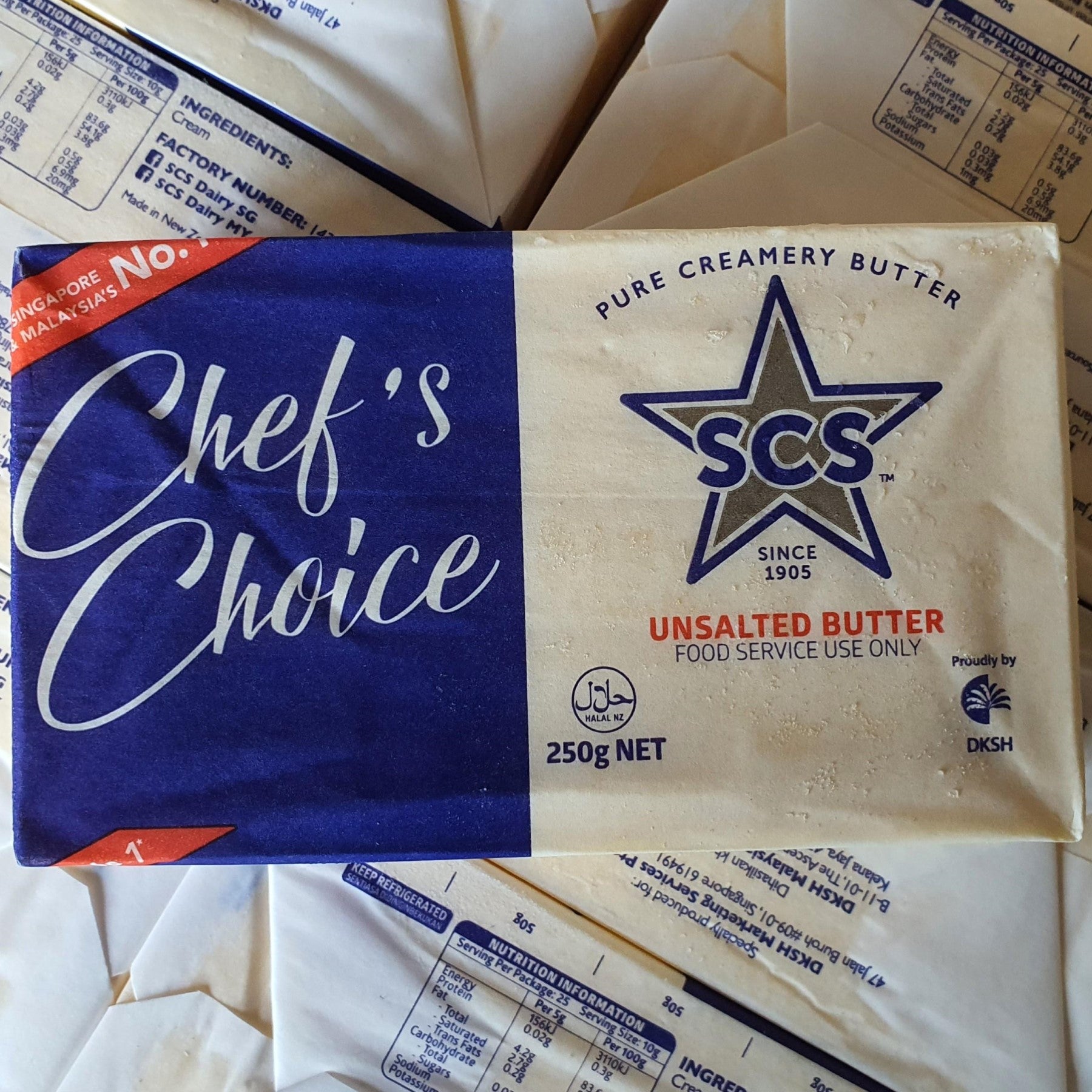 Scs Chef's Choice Salted Butter 250g (sold per pack) — HORECA