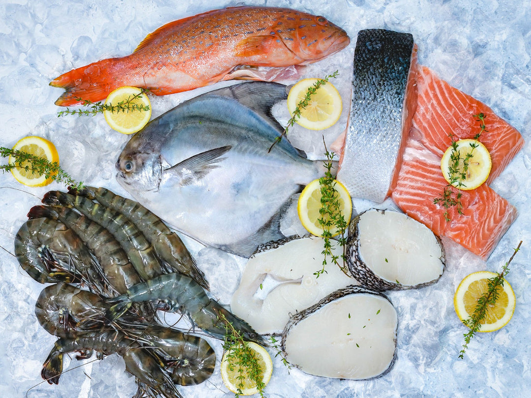 seafood delivery singapore, oceanwaves.sg wholesale fresh cod fish, salmon, tiger prawns, pomfret