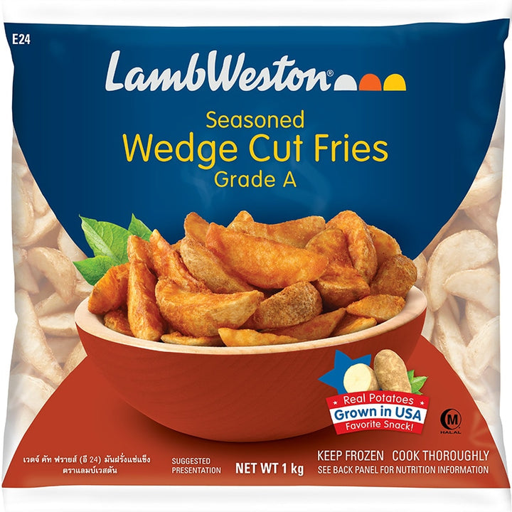 Seasoned Wedge Cut Fries Lamb Weston