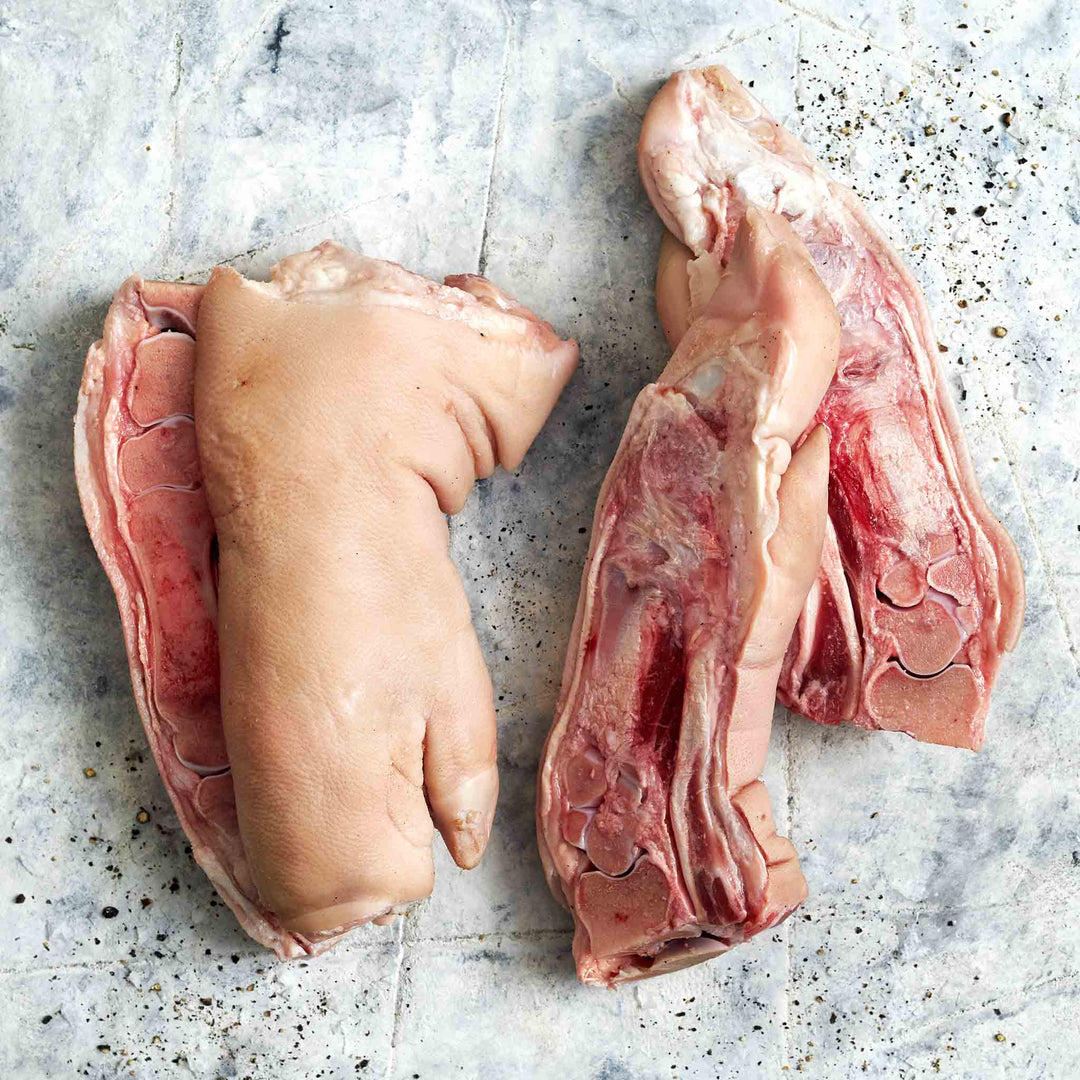 Pork Trotter Half Cut, Frozen Pig Trotter Pork Leg, Raw Pork Feet